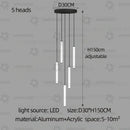 LED Long Line Chandelier Modern Staircase Lamp for Home Decoration by Ljojo