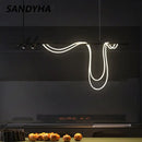 Adjustable Nordic Flexible Hose Pendant Light Chandelier LED Lamp Modern Stylish for Home Decor by Ljojo