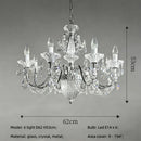 French Chandelier Europe Villa Candle E14 Pendant Light Luxury Chrome for Ljojo