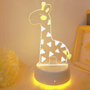 3D Cute Giraffe Night Light - Decorative USB Ambient Light for Birthday and Christmas by Ljojo
