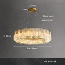 Ljojo Marble Crystal Chandelier Brass Light Fixture Elegant Alabaster Lamp Dining Room Decor