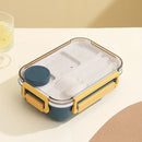 Ljojo 3-Compartment Bento Lunch Box with Fork and Spoon