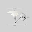 Ljojo LED Glass Wall Lamp - Nordic Design Bedroom Lighting - Replaceable Bulb