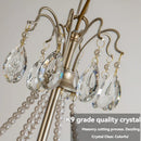 French Retro Pearl Chandelier Crystal Pendant Lamps for Home Decor by Ljojo