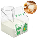 Ljojo 380ml Kawaii Milk Carton Glass Cup Strawberry Peach Theme