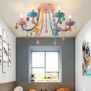 Ljojo Macaron Ceiling Light: Princess Room LED Chandelier for Children's Decor