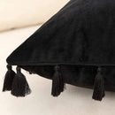 Black Tassel Pillowcases by Ljojo - Velvet Holiday Home Decoration Gift