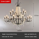 French Candle E14 Led Chandelier Pearl Crystal Pendant Light by Ljojo