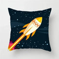 Cartoon Spacecraft Astronaut Rocket Pillowcase for Home Decor - Ljojo