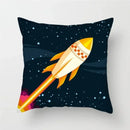 Cartoon Spacecraft Astronaut Rocket Pillowcase for Home Decor - Ljojo