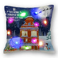 Christmas Santa LED Light Pillowcase for Home Decor, 45x45cm - Ljojo