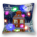 Christmas Santa LED Light Pillowcase for Home Decor, 45x45cm - Ljojo