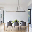 Ljojo Black Strip LED Pendant Light - Modern Hanging Lamp for Dining Room Table