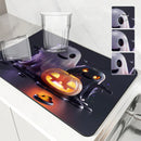 Halloween Pumpkin Head Ghost Absorbent Drying Mat by Ljojo