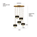 Crystal Pendant Light Modern Luxury Chandelier for Dining Room Bedroom - Ljojo