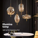 Ljojo Luxury LED Bedside Chandelier - Modern Art Glass Small Light