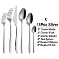 Ljojo 21-Piece Stainless Steel Cutlery Set - Mirror Finish Elegant Tableware