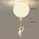 Ljojo Modern LED Astronaut Balloon Chandelier for Children's Nursery Room Decor
