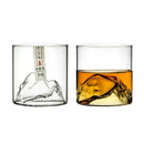 Ljojo 3D Mountain Whiskey Glass Set in Wooden Gift Box