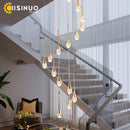 Ljojo Luxury Crystal Staircase Chandelier for Living Room Home Decoration