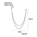 2025 Trendy DIY Flexible Leather Belt Dimmable LED Chandelier by Ljojo for Living Room
