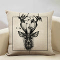 Elk Animal Cushion Cover Sofa Decor Pillow Case Linen Home Decor Ljojo