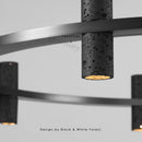 Minimal Black Hole Stone Ring Copper Pendant Lamp - Modern & High-End Ljojo
