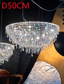 Ljojo Modern Crystal Glass Ceiling Chandelier for Home Living Room Bedroom Study Lighting