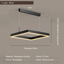 Modern Black Aluminum Square Pendant Light Chandelier Ljojo Home Decor Suspension
