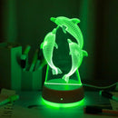 3D Dolphin Night Light - Warm LED for Bedroom and Living Room Decor, Ideal Gift by Ljojo