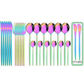 Ljojo 24-Piece Stainless Steel Cutlery Set - Complete Dinnerware Tableware Set