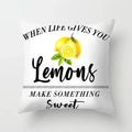 Lemon Pattern Summer Cushion Cover for Sofa Decor by Ljojo