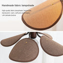 Ljojo Wabi Sabi Style Petal Fabric Pendant Light for Dining Room Chandelier