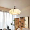 French Medieval Chandelier Retro Fabric Lampshade Pimpkin Homestay Hanging Lamp by Ljojo
