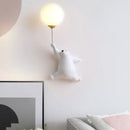 Ljojo 3D Moon Bear Wall Lamp for Children's Bedroom Interior Lighting