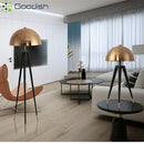 Wabi-sabi Tripod Iron Cap LED Floor Lamp for Bedroom Chandelier by Ljojo