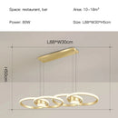 Modern LED Pendent Lamp Gold Aluminum Chandelier for Dining Room by Ljojo