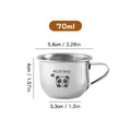 Ljojo Mini Stainless Steel Kids Tumbler Handle Milk Coffee Mug Drinkware