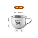 Ljojo Mini Stainless Steel Kids Tumbler Handle Milk Coffee Mug Drinkware