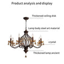 French Crystal LED Chandelier Nordic E14 Lighting Fixture for Living Room by Ljojo