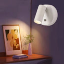 Ljojo LED Wall Light with Remote Control - Rotatable Magnetic Lamp for Bedroom and Living Room