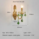French Retro Copper Green Crystal Chandelier Pendant Light by Ljojo