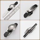 Ljojo 4-in-1 Stainless Steel Camping Utensils Set