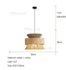 Vintage Wabi Sabi Hemp Rope Chandelier Pendant Light for Cafe and Dining Room by Ljojo
