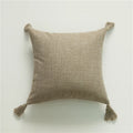 Ljojo Linen Tassel Pillow Cover 45*45cm - High-end Office Sofa Car Decor