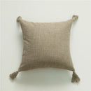 Ljojo Linen Tassel Pillow Cover 45*45cm - High-end Office Sofa Car Decor