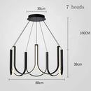 Ljojo Modern U Shape Ceiling Led Chandeliers for Living Room Luxury Home Decor Fixture