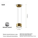 Ljojo Modern Aluminum LED Pendant Light with Dimming Remote Control