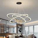 Ljojo LED Circle Ring Ceiling Chandelier for Dining Living Room Pendant Lighting