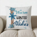 Let It Snow Snowflakes Decorative Throw Pillow Cover for Sofa, Bedroom, Car - Ljojo